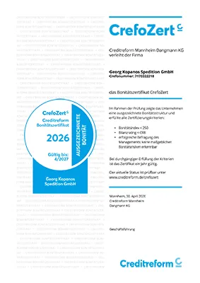 Creditreform Bonitätszertifikat